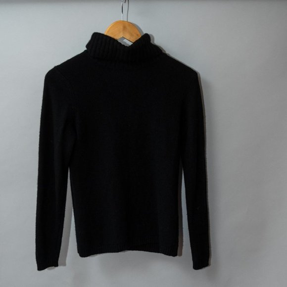 Hekla & Co. Sweaters - Hekla & Co.Made in Italy Black turtleneck merino wool cashmere blend sweater | M